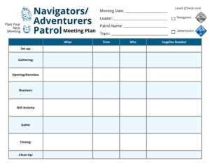 Navigators Patrol Meeting Guide